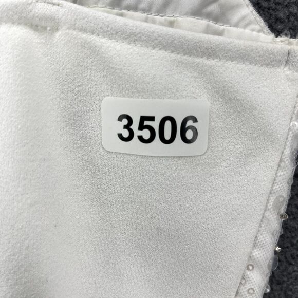 12th Tribe Top Womens Small White Sequin Crop party adjustable strap - Picture 16 of 16